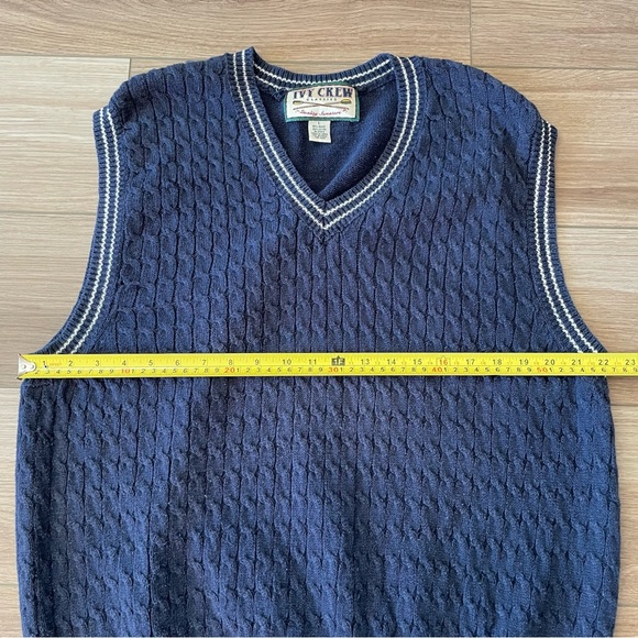 Vintage Ivy Crew Navy Sweater Vest - Picture 5 of 6
